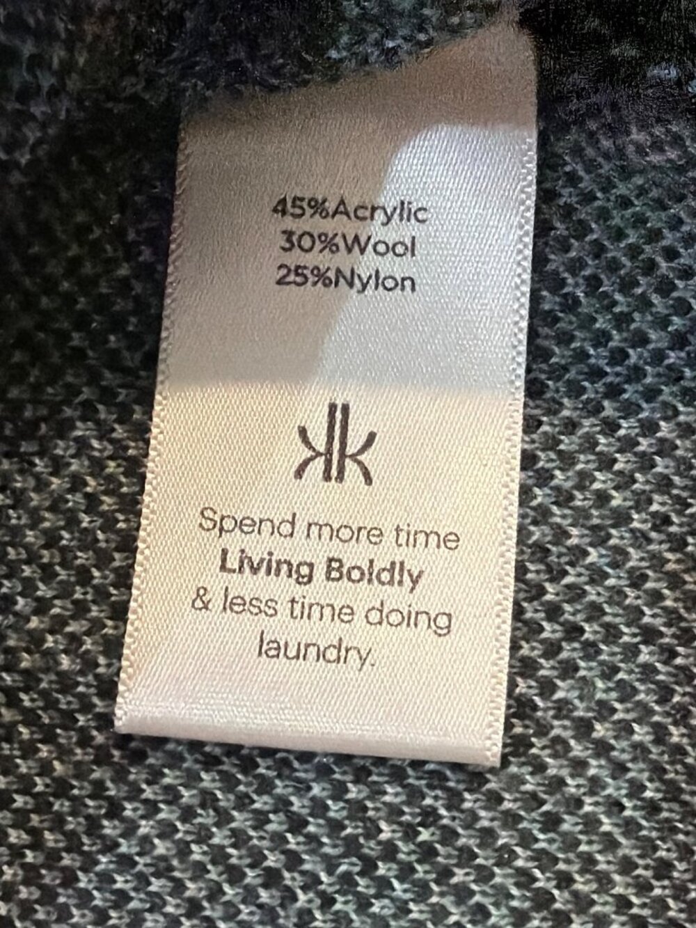 NWT Krimson Klover Traverse Pullover Sweater Small Charcoal Blue Wool Blend - Picture 8 of 14